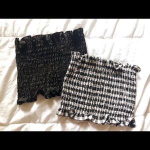 2 smocked tube tops